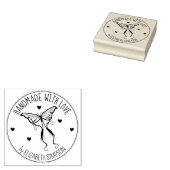 Moderne Butterfly Custom Handmade with love, Rubberstempel (Gestempeld)