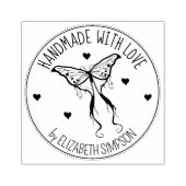 Moderne Butterfly Custom Handmade with love, Rubberstempel (Afrduk)