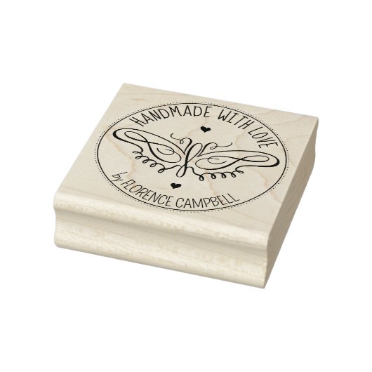 Moderne Butterfly Custom Handmade with love, Rubberstempel (Stempel)