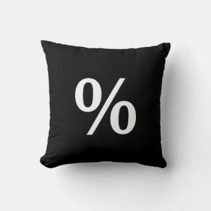 Moderne Button voor zwart-wit % Kussen