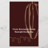 Moderne Cacao Pod Chocolatier Chocolade Shop Menu (Achterkant)