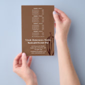 Moderne Cacao Pod Chocolatier Chocolade Shop Menu (Hand)