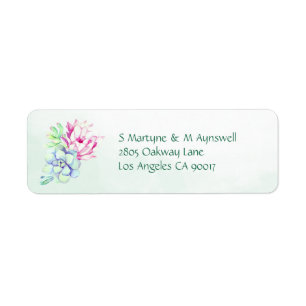 Moderne Cactus Flower Succulents Floral Foliage Etiket