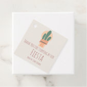 Moderne Cactus in Pot Plant Regenboog Feest Bedankjes Labels (In situ)