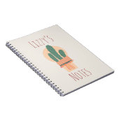 Moderne Cactus in Pot Plant Regenboog Notitieboek (Rechterzijde)