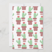 Moderne Cactus Potplanten Verjaardagsfeestje (Achterkant)