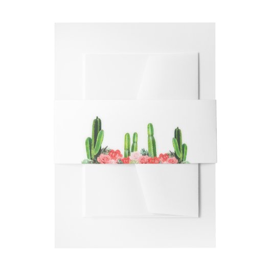 Moderne Cactus, Succulent en Floral Uitnodigingen Wikkel (Voorkant Voorbeeld)