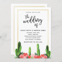 Moderne cactus, Succulent en Floral Wedding