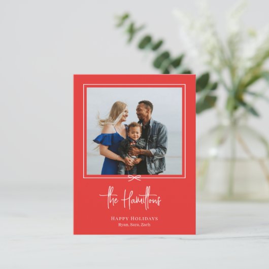 Moderne cadeau voor feestdag Briefkaart kerstkaart (Staand voorkant)