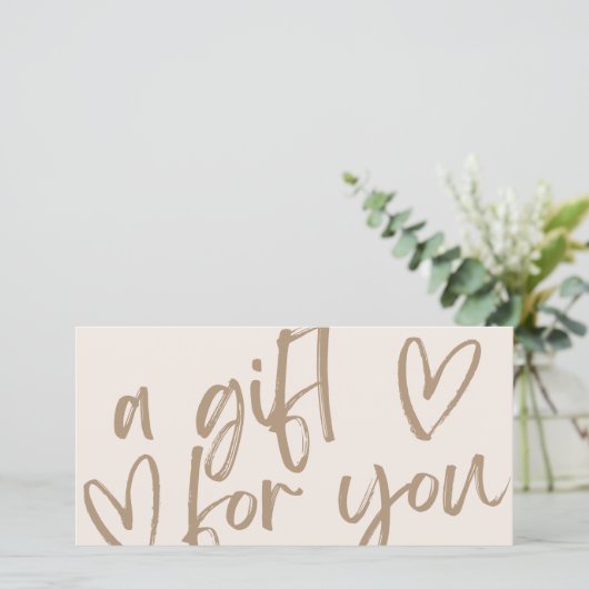 Moderne cadeaubon (Staand voorkant)