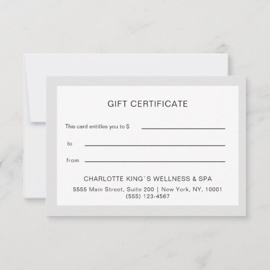 Moderne Cadeaubonnen — Platte Kaart (Achterkant)