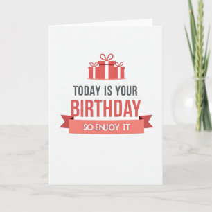 Moderne cadeaudoos verjaardagskaart kaart