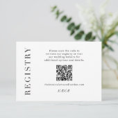 Moderne cadeauregistratie-insluiting Wedscan QR Informatiekaartje (Staand voorkant)