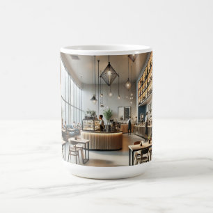 Moderne Cafe Waterverf Schilderen Mok