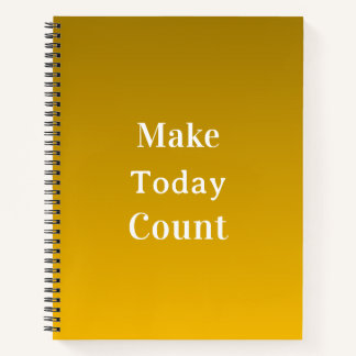 Moderne Cahier Personnalisé avec Dégradé Jaune Mot
