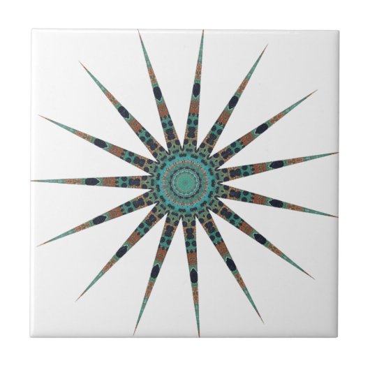 Moderne caleidoscoop Keramische Tegel Tegeltje (Voorkant)