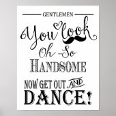 Moderne Calligrafie Bathroom bruiloft-bordafdrukke Poster (Voorkant)