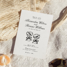 Moderne Calligrafie Black and White Wedding