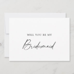 Moderne Calligrafie Bridesmaid-voorstel Kaart