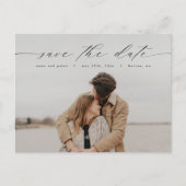 Moderne Calligrafie Foto Save the Date Briefkaart (Voorkant)