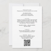 Moderne Calligrafie Front en Rug Wedding Kaart (Achterkant)