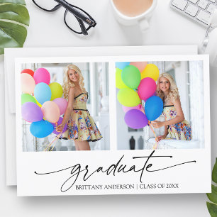 Moderne Calligrafie inkt Script 2 Foto Afstuderen Aankondiging