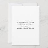 Moderne Calligrafie Kerstmis Feestdagenkaart (Achterkant)