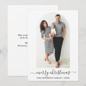 Moderne Calligrafie Kerstmis Feestdagenkaart (Voorkant / Achterkant)