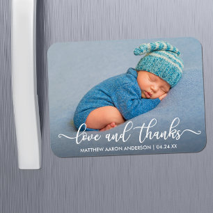Moderne Calligrafie-liefde en Bedankt-Baby Magneet