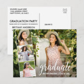 Moderne Calligrafie Script 4 Fotogradatie Partij Briefkaart (Voorkant / Achterkant)