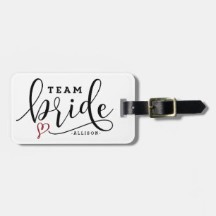 Moderne Calligrafietebride - Aangepast Bagagelabel