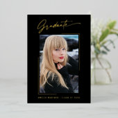 Moderne Calligraphie Gold Ink Script Grad Carte ph (Debout devant)