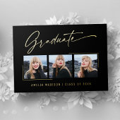 Moderne Calligraphie Gold Ink Script Grad Carte ph