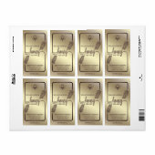 Moderne Calligraphie miel Étiquette (Feuille entière)