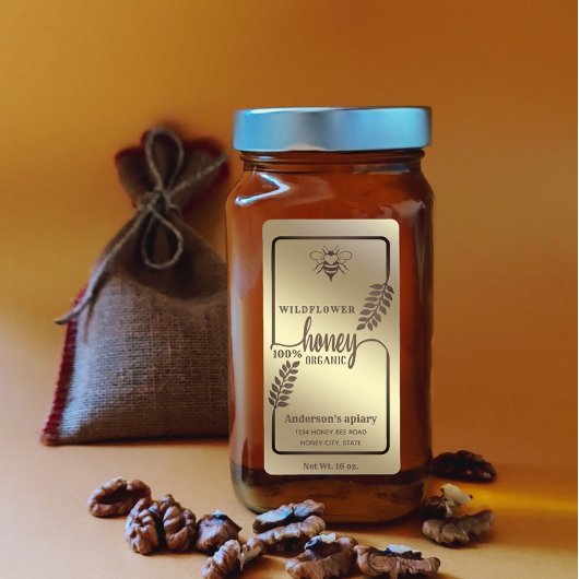 Moderne Calligraphie miel Étiquette