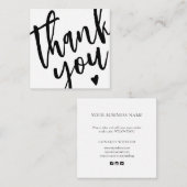 Moderne Calligraphie Petite entreprise Carte de re (Devant / Derrière)