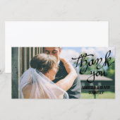 Moderne Calligraphie Script Merci Mariage (Devant / Derrière)