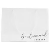 Moderne Calligraphy Bruidsmeisje Aanzoek Cadeautas (Achterkant)