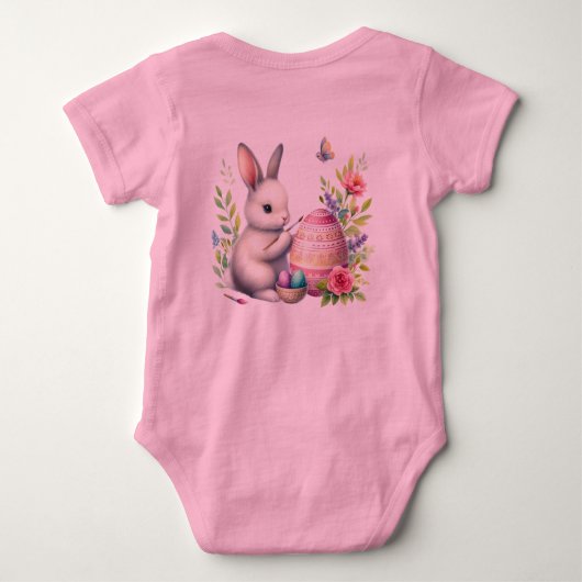 Moderne Calligraphy Ei-extra Coole Pasen Extra Sch Romper (Achterkant)