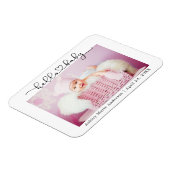 Moderne Calligraphy Script Hart Hallo Baby Magneet (Linkerzijde)