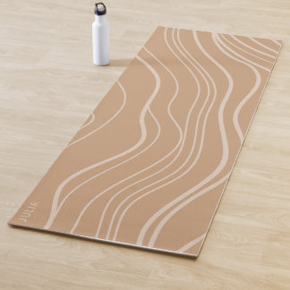 Moderne Camel Brown Wave Gepersonaliseerde Yoga Ma Yogamat