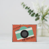 Moderne  camera fotografie visitekaartje (Staand voorkant)