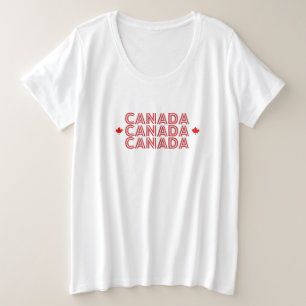 Moderne CANADA Canadese Vlag Land Souvenir Grote Maat T-shirt