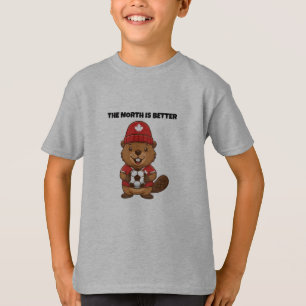 Moderne Canada Soccer Beaver Kids Tee - 2026 Pride T-shirt