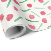 Moderne Candy Cane Rood En Groen Boho Chic Cadeaupapier (Rol Hoek)