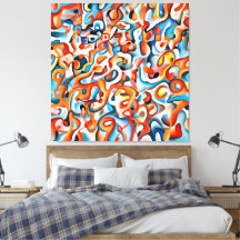 Moderne Canvasprint - Abstracte Kleuren