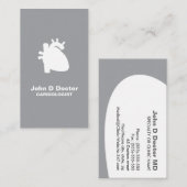 Moderne cardioloog cardioloog hart visitekaartje (Voorkant / Achterkant)