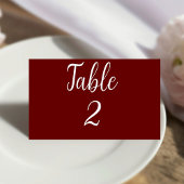 Moderne carnet rode tafelnummer bruiloft