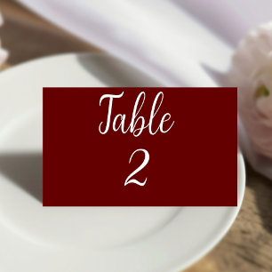 Moderne carnet rode tafelnummer bruiloft