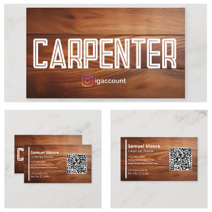 Moderne Carob Carpenter Visitekaartje